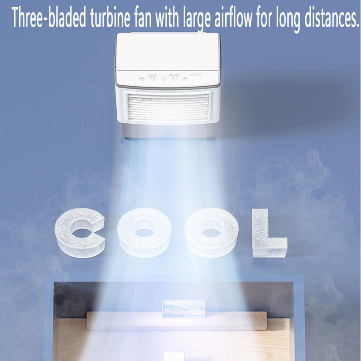 GENERIC Refroidisseur D'air Par évaporation Avec Ventilateur, Réservoir D'eau De 30 L, 3 Vitesses, Oscillation à 120°, 2 Blocs De Glace, Climatiseur Portable Pour Garage, Terrasse, Jardin Ou Usine.