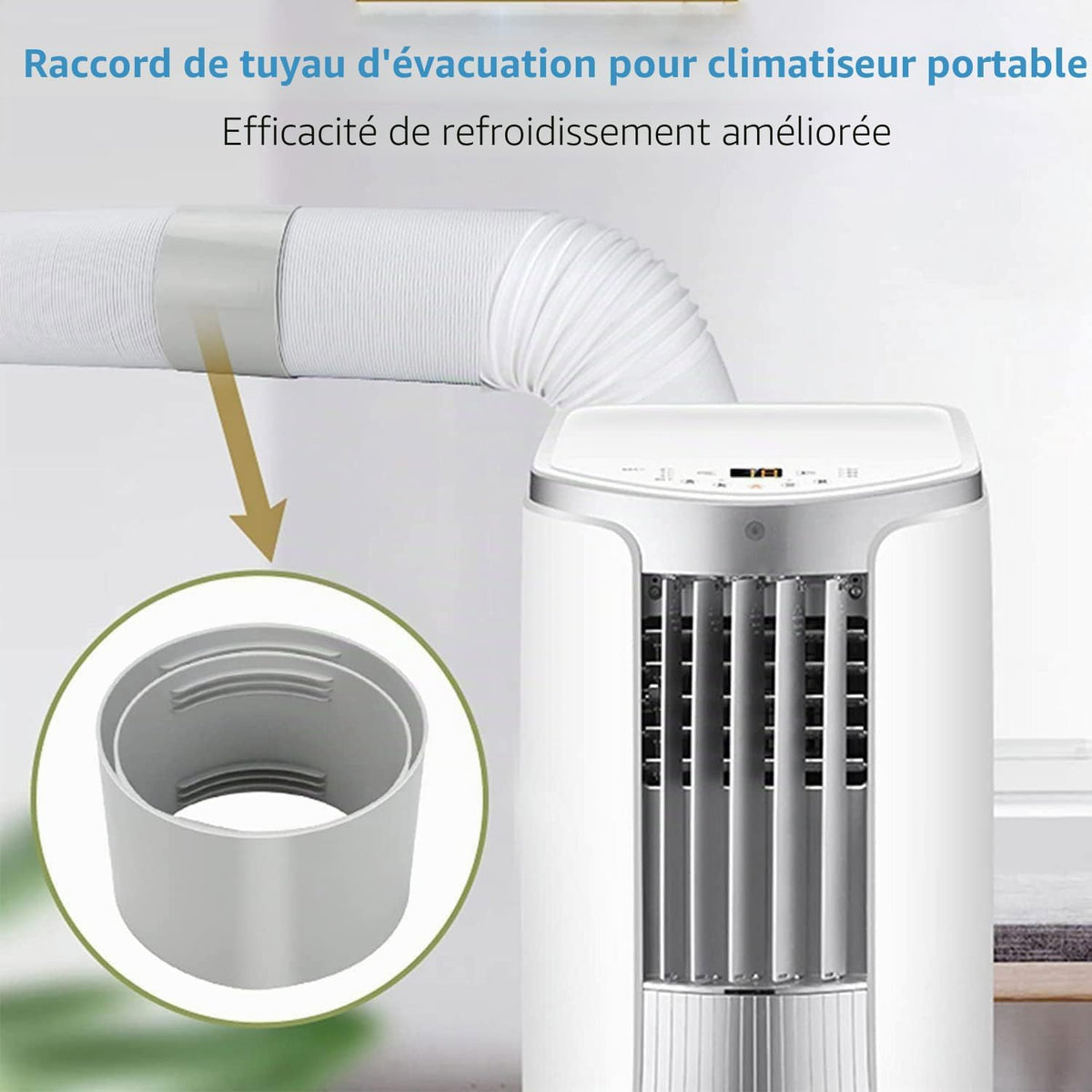  Adaptateur De Tuyau D'échappement Climatiseur Ø130mm,Climatiseur Adaptateur De Tuyau De Fenêtre,Pour Climatisation,Déshumidificateur,Sèche Linge