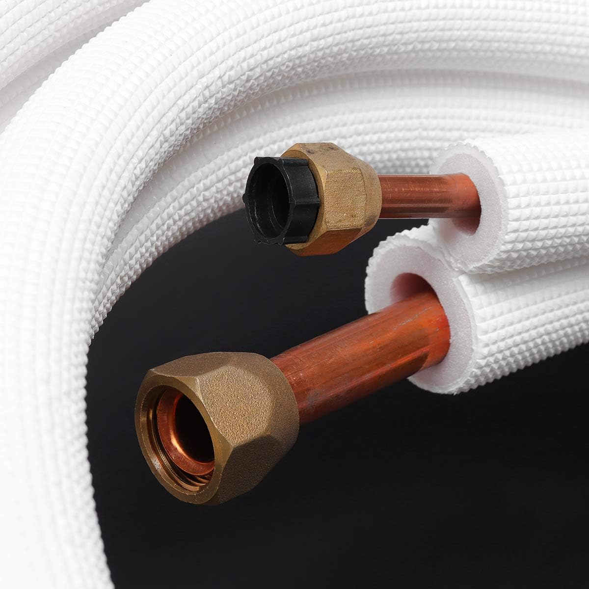  1/2 / 3M Isolant Cuivre - Aluminium Tube Hybride Split 5/8 '' 3/8 '' Air Conditioning Pipeline Connect Pair Coil - 1M Français Méthode