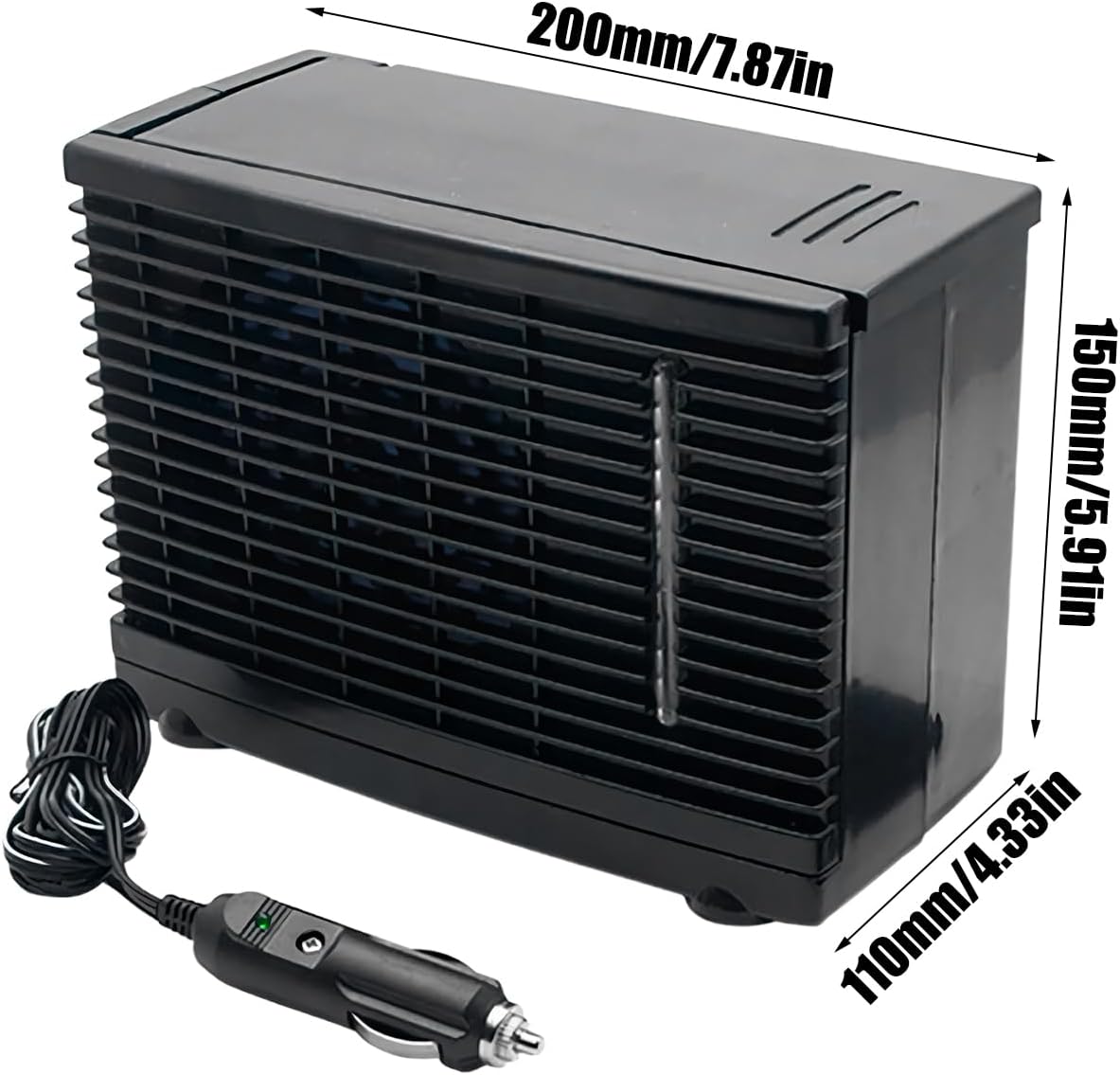 Genérico Climatiseurs Portables Pour Voiture | Refroidisseur D'air Portable Pour Voiture - Appareil De Refroidissement Par évaporation D'eau 12 V Pour Camion RV Road Trip Garage Au Sous-sol Du Sous-sol