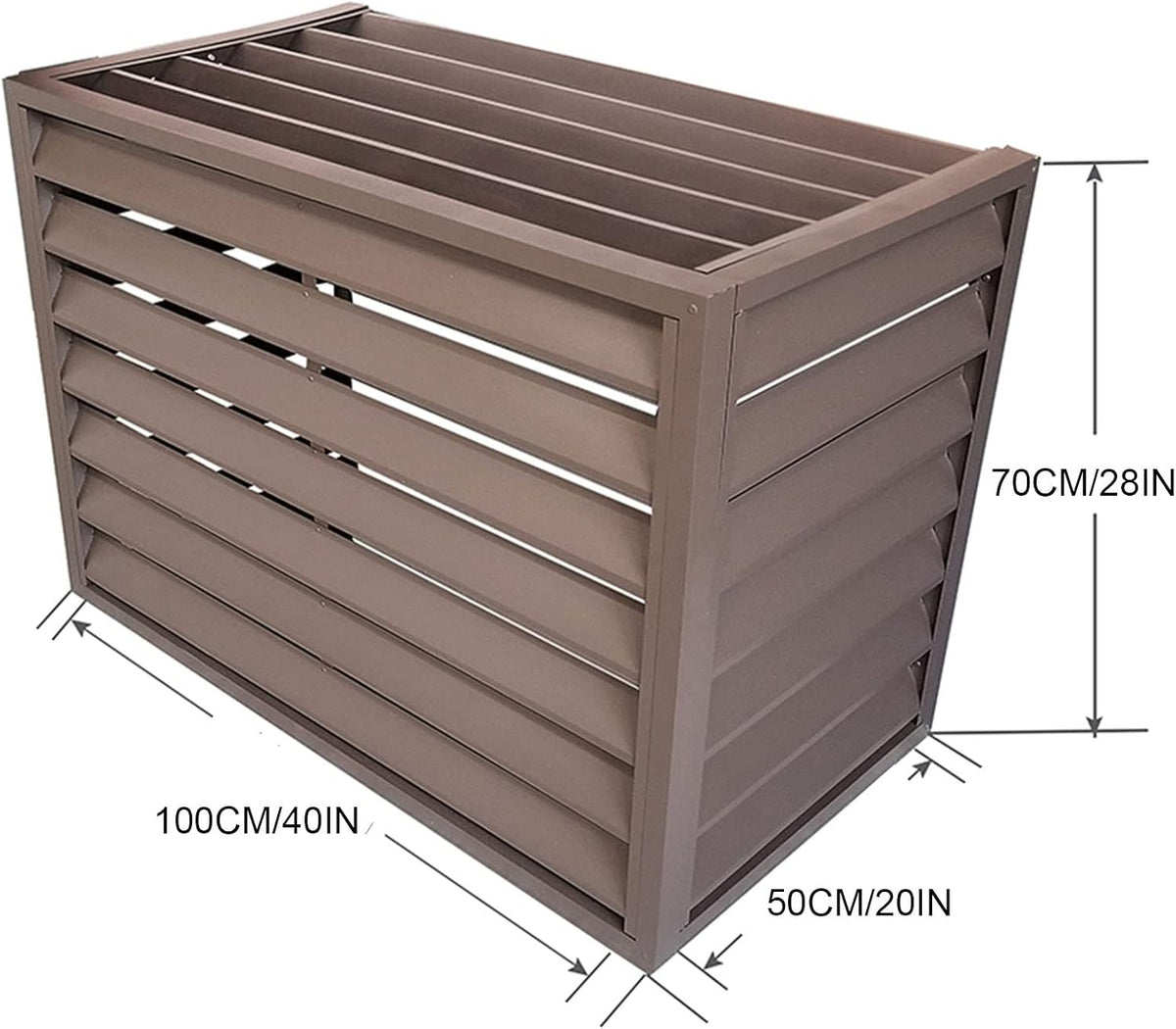  Housse De Protection En Aluminium Pour Mini Climatiseur Split - Protection Extérieure Résistante Aux Intempéries Pour Pompe à Chaleur - Design Durable Et élégant