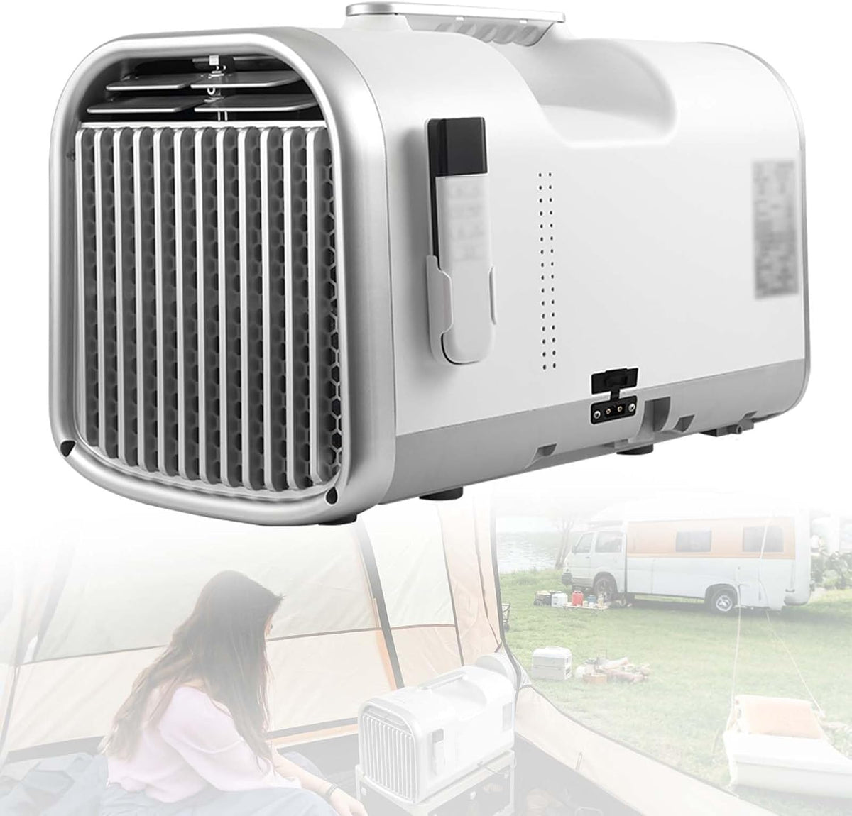  Climatiseur Portable Compact 4400/5100 BTU Avec Télécommande, Auto-évaporation, Mode De Sommeil Silencieux Pour RV Tent Car Van Chambre à Coucher Bureau Refroidissement Instantané Confort Facile De Tr