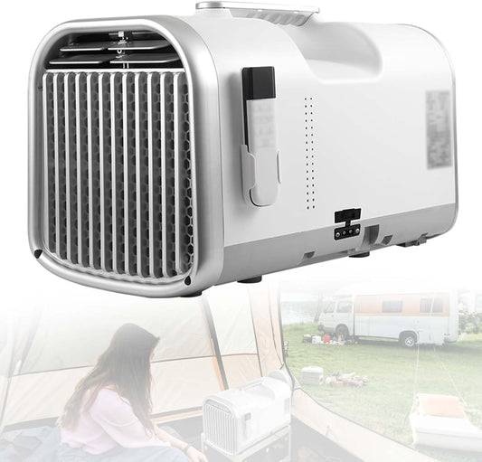  Climatiseur Portable Compact 4400/5100 BTU Avec Télécommande, Auto-évaporation, Mode De Sommeil Silencieux Pour RV Tent Car Van Chambre à Coucher Bureau Refroidissement Instantané Confort Facile De Tr