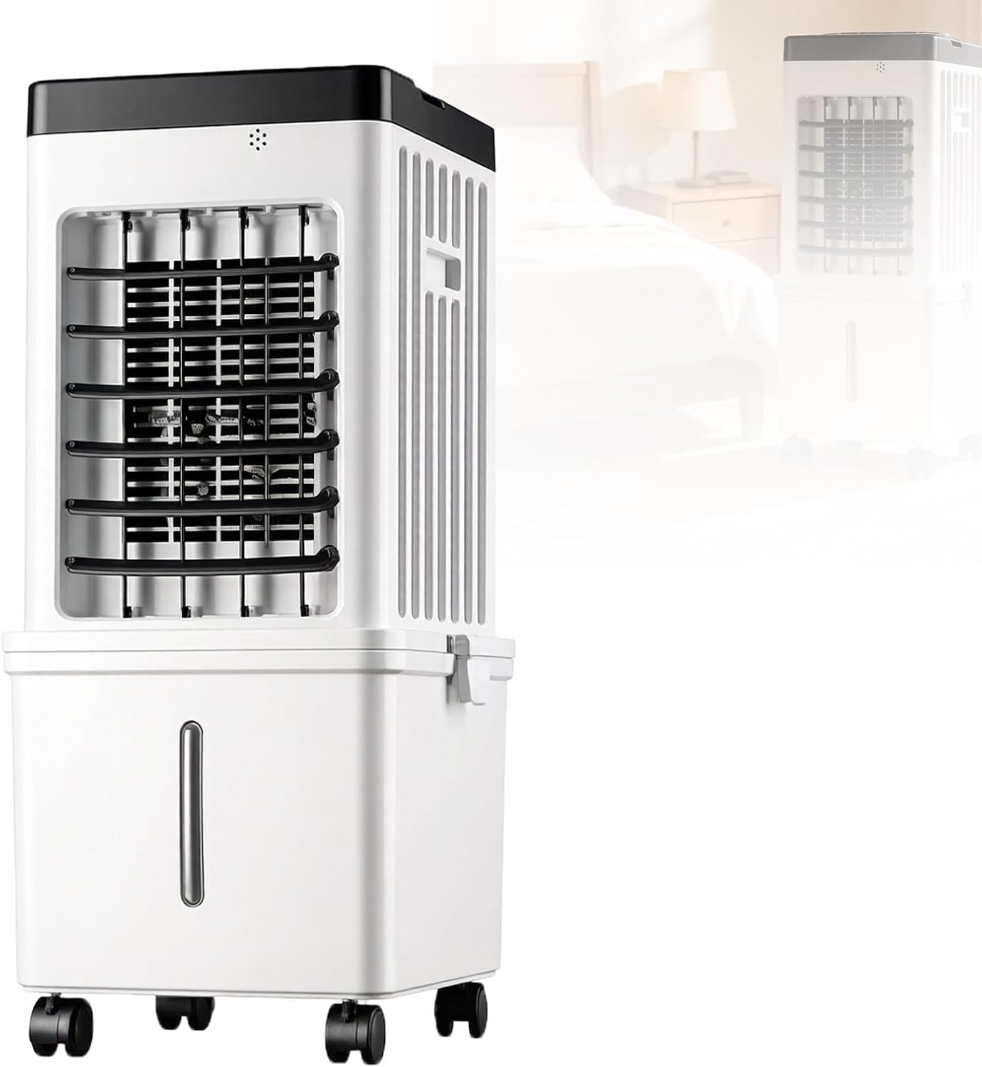 GENERIC Ventilateur De Refroidisseur D'air évaporatif 10L Avec Télécommande, Humidificateur De Brive De Bureau Portable Pour Bureau De Chambre à Coucher, Fonctionnement Silencieux à 3 Vitesses, énergie Effica