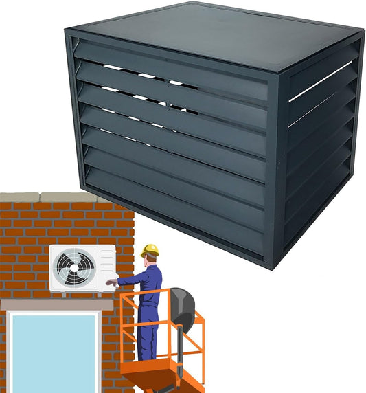 GENERIC Housse Pour Climatiseur Extérieur – Support De Plante En Aluminium Et Pour Unités De Climatisation Et Pompes à Chaleur – Boîtier Autoportant Pour Poubelle Ou Protection AC