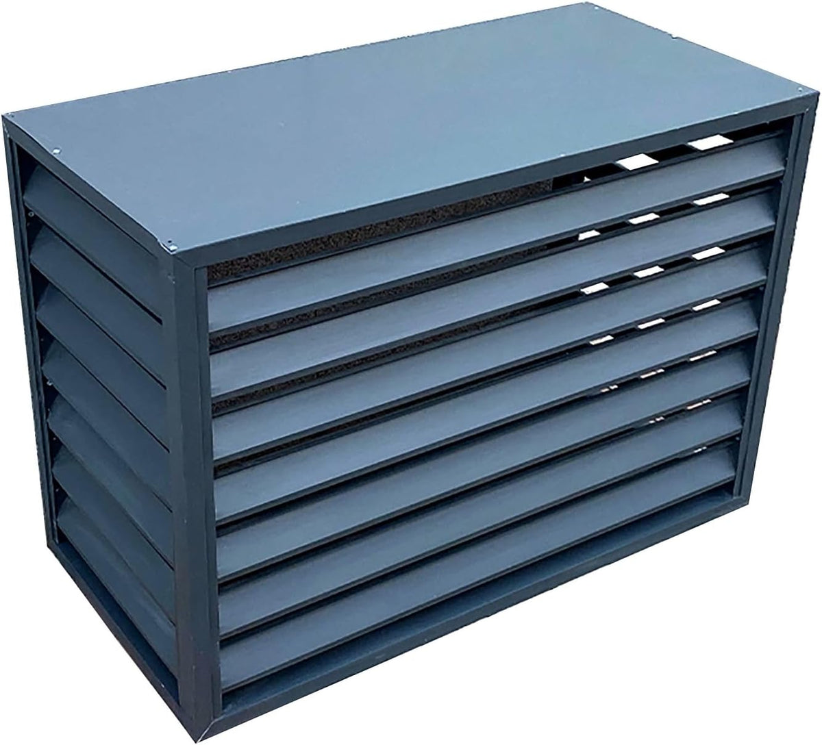 GENERIC Grille De Protection Pour Climatiseur, Cache-climatiseur De Fenêtre, Housses De Climatiseur Extérieures Pour Dissimuler Le Climatiseur Et Préserver L'intimité (Blanc 1,5p (4 Côtés))