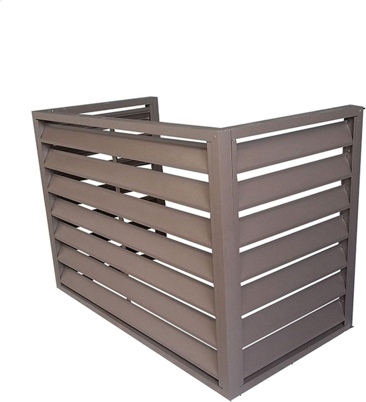 GENERIC Housse De Protection En Aluminium Marron Pour Climatiseurs Et Pompes à Chaleur - Protection Contre Le Bruit - Résistant Aux Intempéries - Idéal Pour Une Utilisation En Extérieur