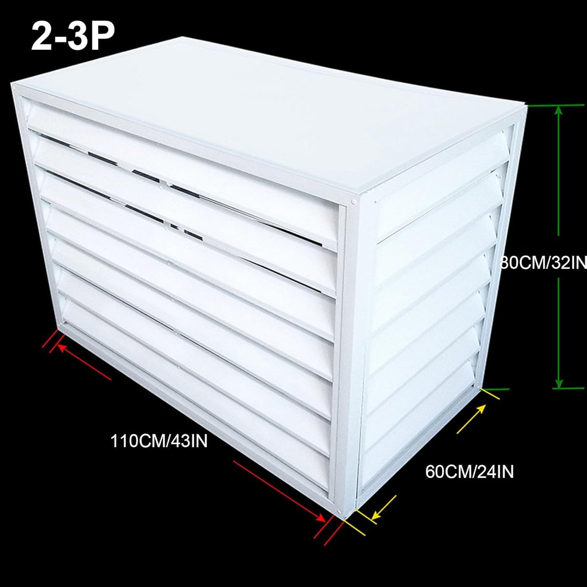 GENERIC Housse De Grille De Persienne D'extérieur - Résistant Aux Intempéries - Réduction Du Bruit Pour Climatiseurs Extérieurs - Protection Décorative Contre La Poussière - Convient Aux Unités Standard