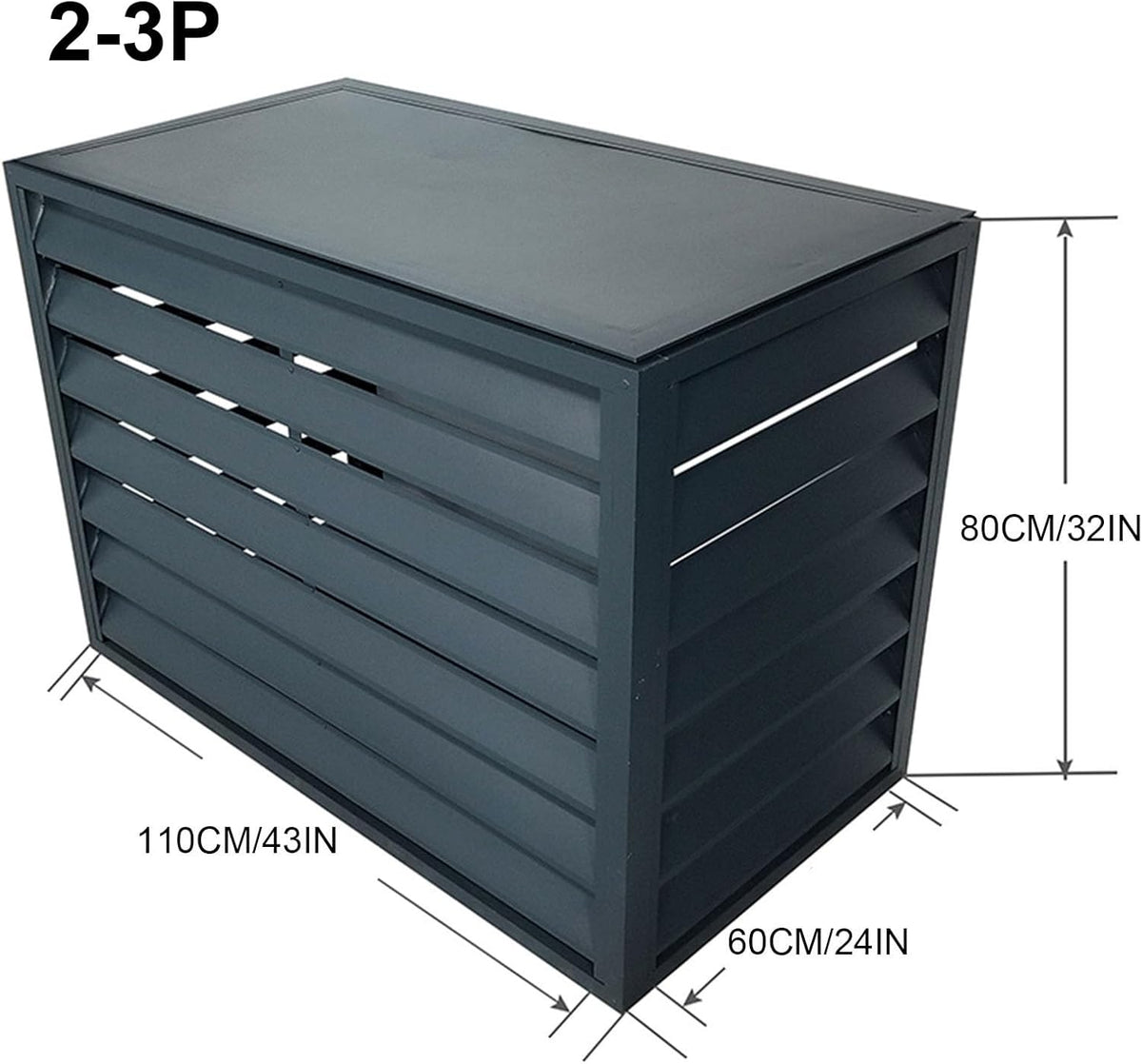 GENERIC Housse De Protection En Aluminium Pour Climatiseur - Mini Pompe à Chaleur Fendue - Bouclier Extérieur D'hiver Complet - Matériau Durable Résistant Aux Intempéries Pour Les Unités Extérieures