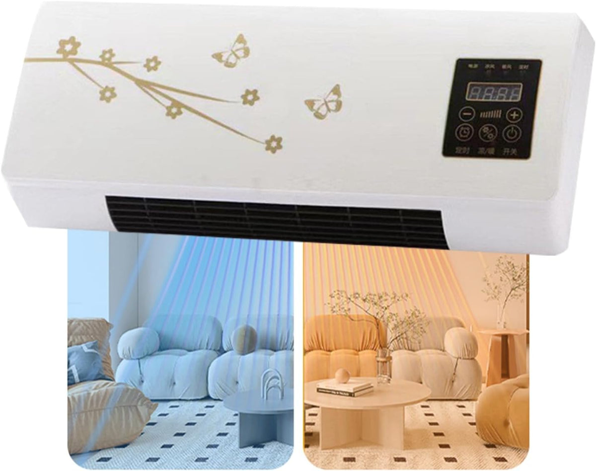  Climatiseur Portable Split 2000 W Avec Ventilation Naturelle Rapide Et Chauffage, Mini Climatiseur Mural 2 En 1(A)