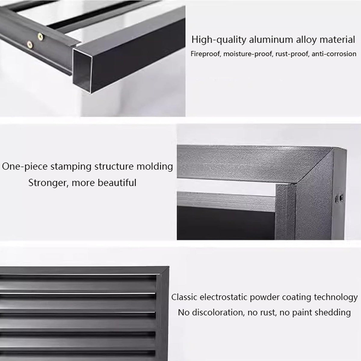 GENERIC Housse De Protection Pour Climatiseur Extérieur – Housse De Pompe à Chaleur En Aluminium Résistante Aux Intempéries – Barrière Décorative D'intimité – Réduction Du Bruit – Protection Extérieure