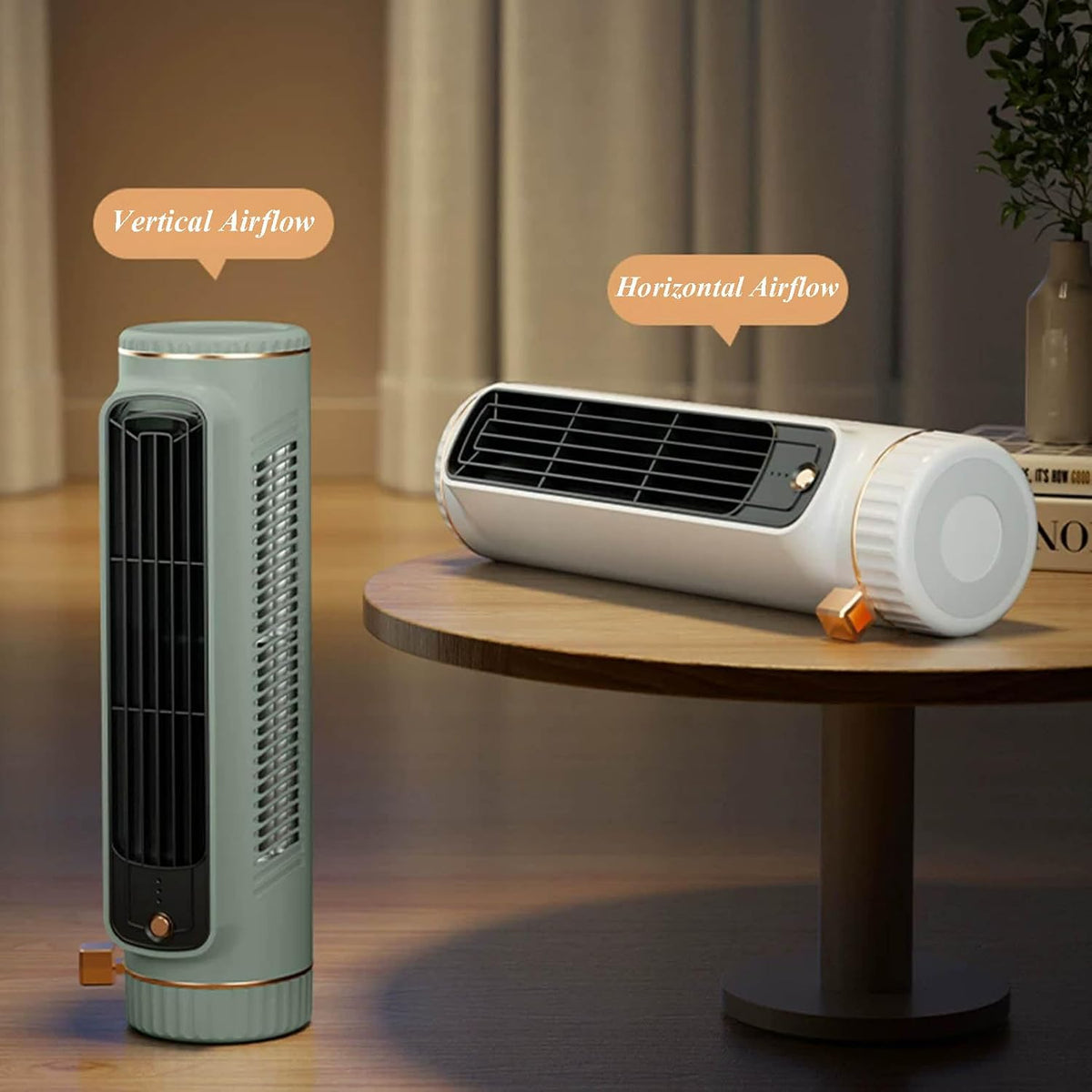 GENERIC Ventilateur De Bureau Portable Sans Pales à 3 Vitesses Pour Bureau, Chambre, Extérieur, Utilisation Horizontale Ou Verticale