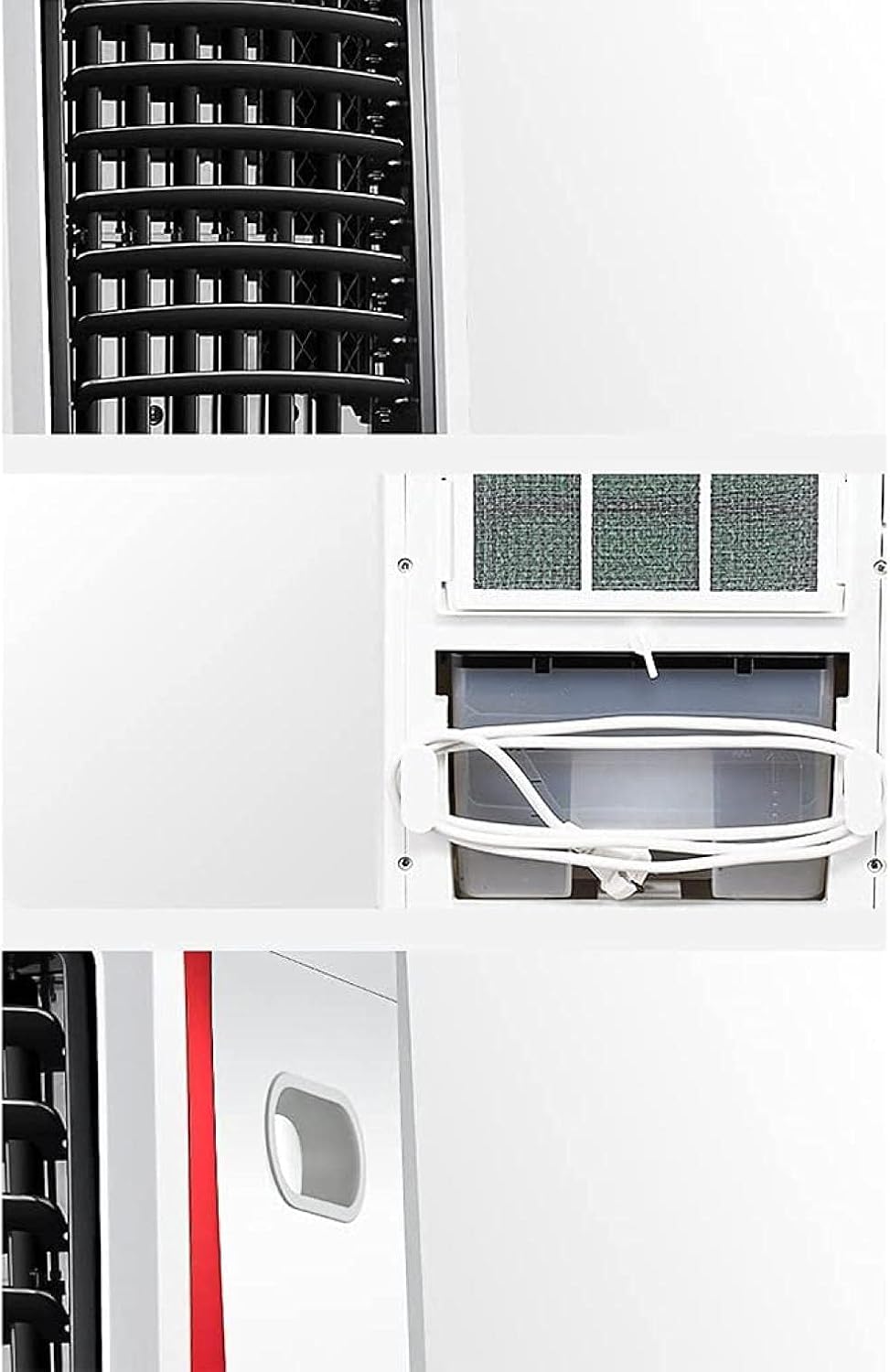  Ventilateur Climatiseur évaporatif Avec Réservoir D'eau De 7 L, Rafraîchisseur D'air Portable Et Humidificateur Avec Télécommande, Idéal Pour La Maison, La Chambre, La Résidence ét