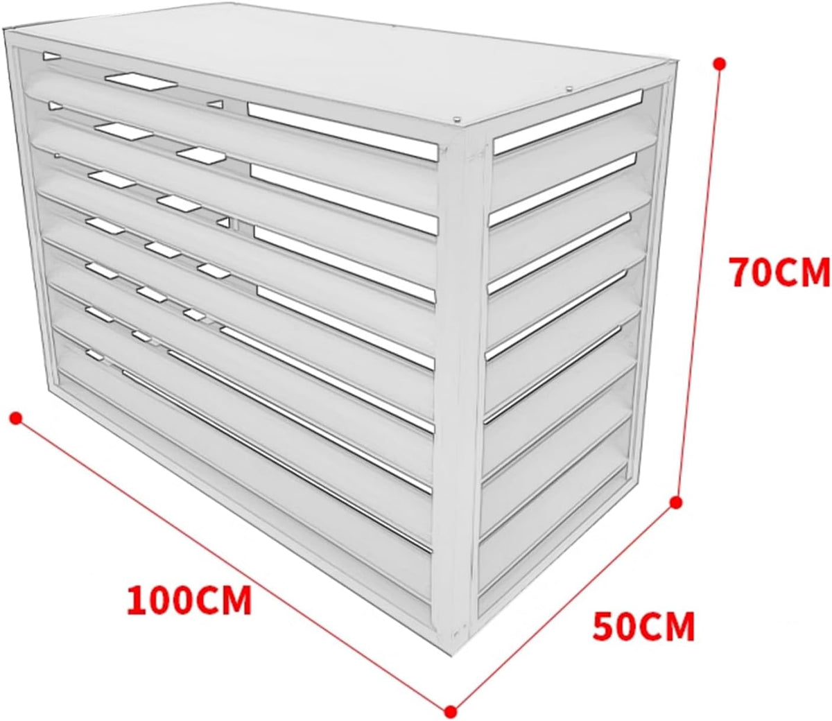 GENERIC Housse De Protection Pour Climatiseur, Unité Extérieure, Idéale Pour Dissimuler Les Systèmes CVC, Convient Pour Une Utilisation En Intérieur Et En Extérieur, Résistante Aux Intempéries