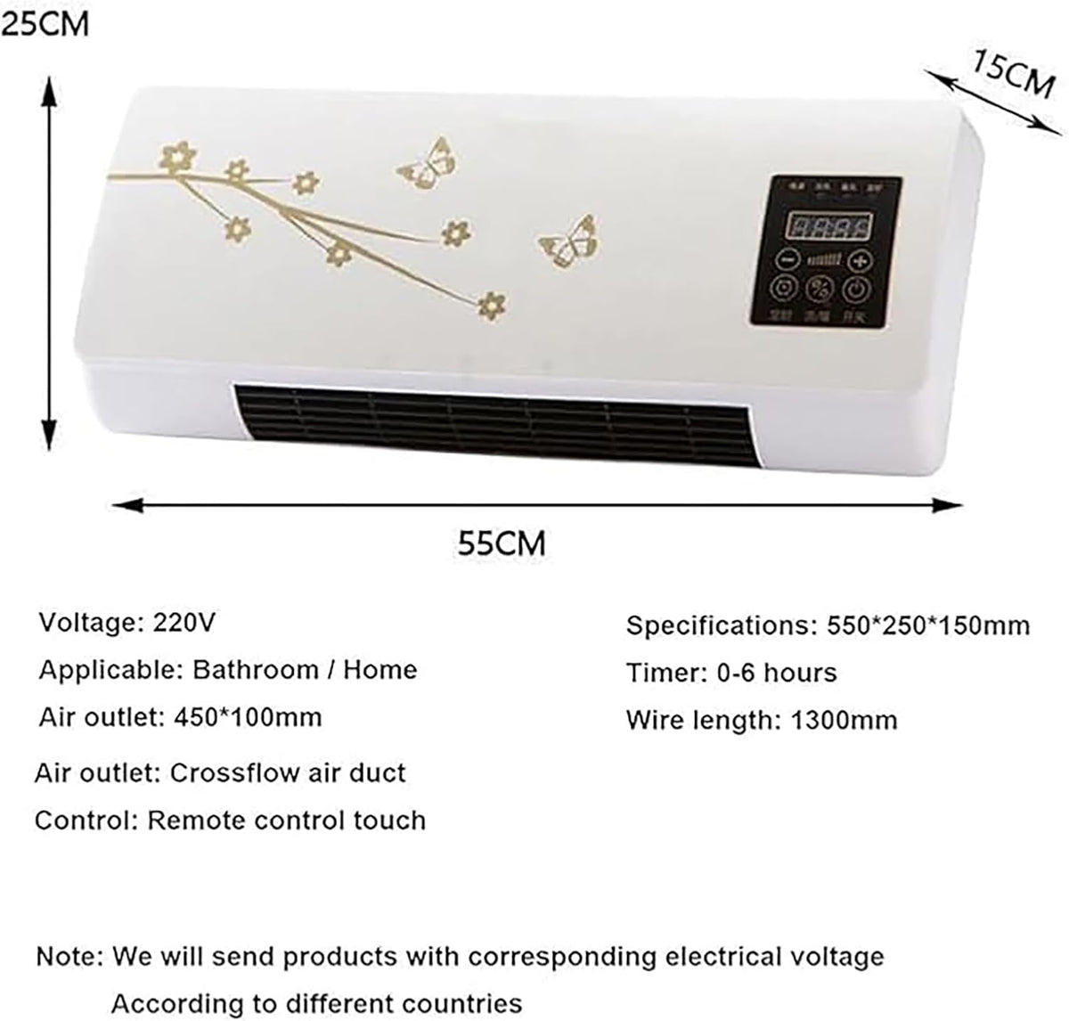  Climatiseur Portable Split 2000 W Avec Ventilation Naturelle Rapide Et Chauffage, Mini Climatiseur Mural 2 En 1(A)