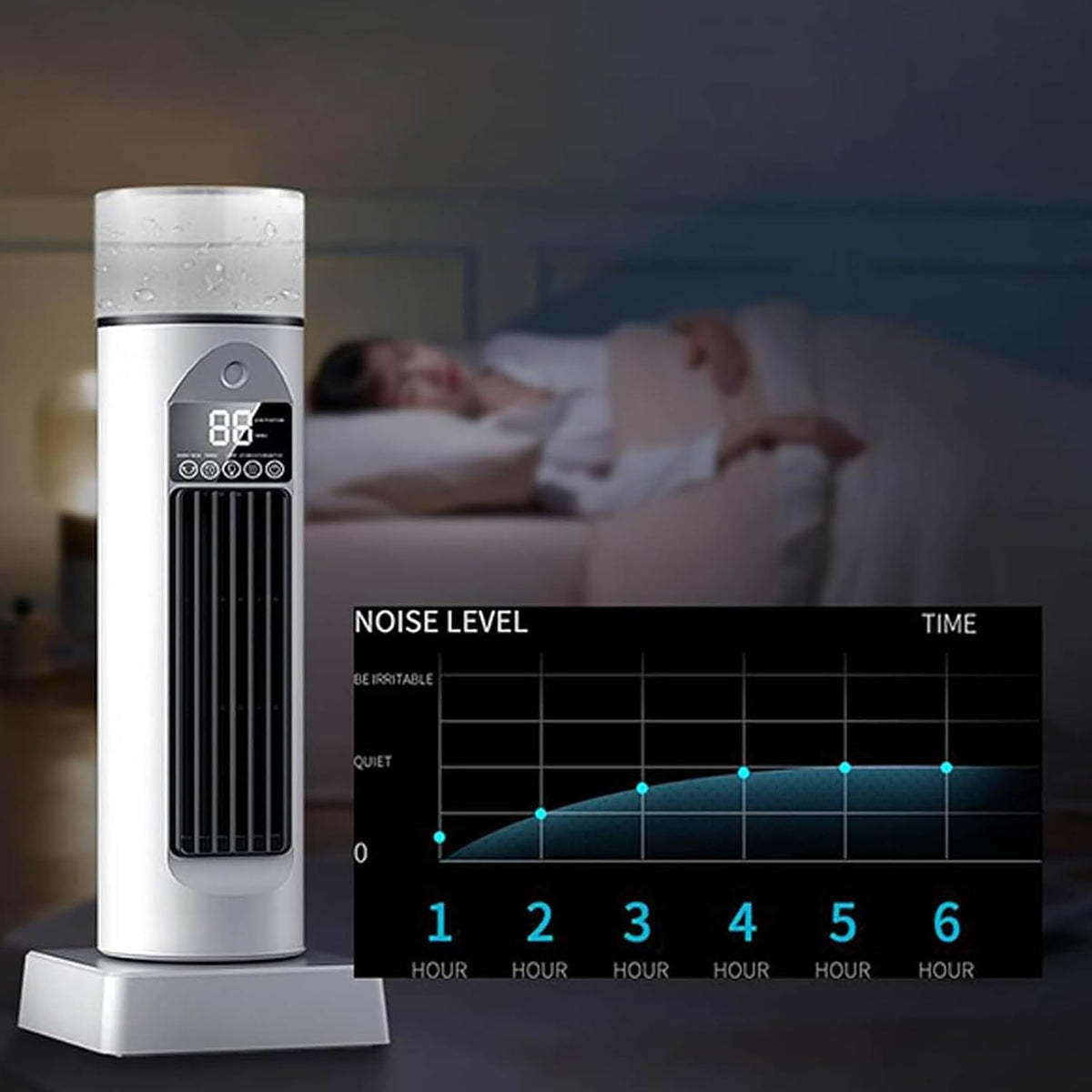 GENERIC Ventilateur De Refroidissement à Air Oscillant Avec Télécommande, Silencieux, 6 Vitesses, Minuterie 6 H, Refroidissement Du Réservoir D'eau Pour La Maison, Le Bureau, L'intérieur Du Garage