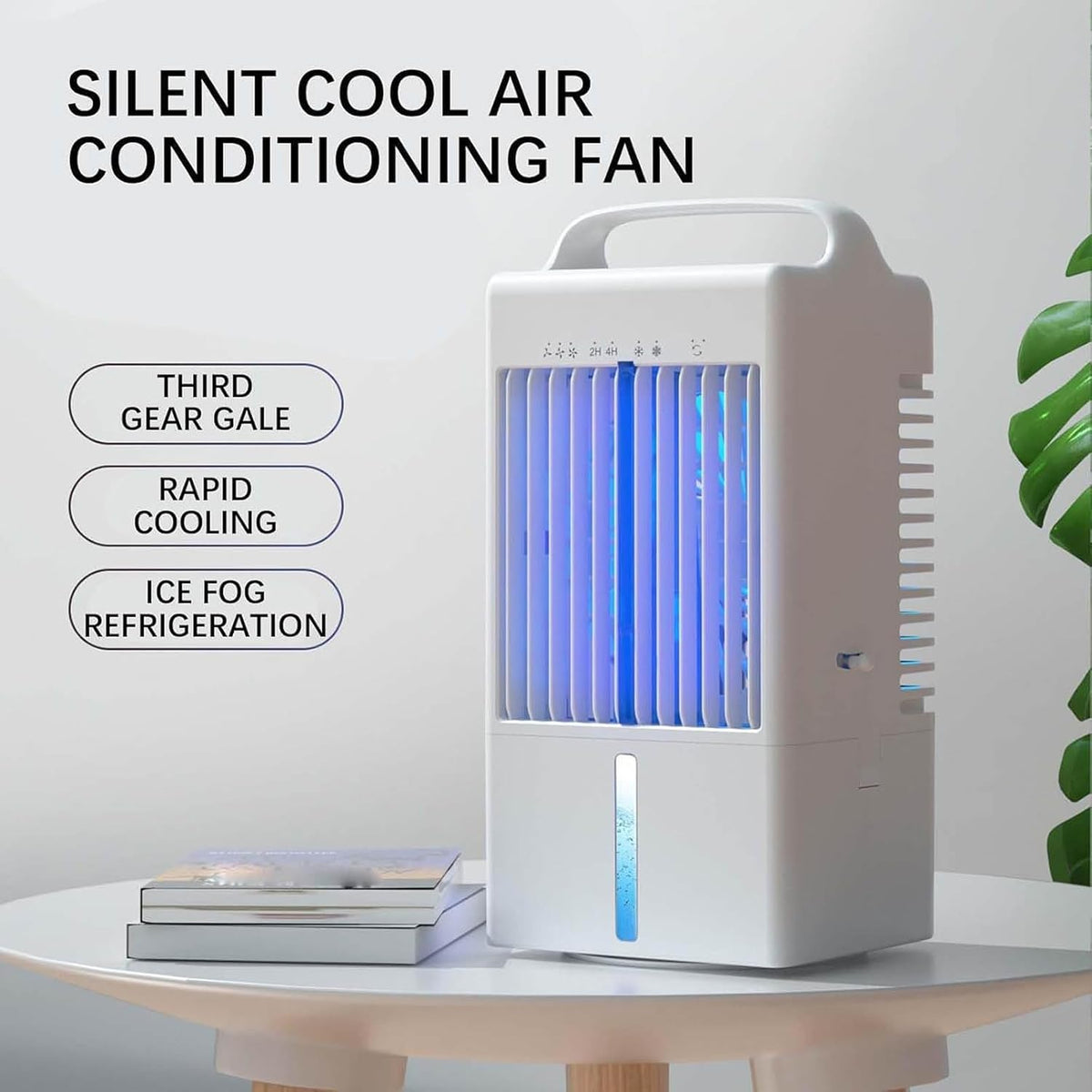 GENERIC Petit Refroidisseur D'air, Ventilateur De Climatisation Portable, Alimenté Par USB, Pulvérisation à Vitesse Réglable Pour La Maison, Le Bureau, La Chambre à Coucher, Les Voyages En Plein Air