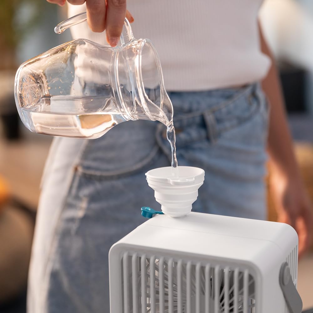  Cecotec Climatiseur Portatif EnergySilence 500 DeskChill Smart, Capacité De 500 Ml, Contrôle Tactile, 3 Vitesses, Minuterie Jusqu'à 8h Et AutoOff, Éclairage LED