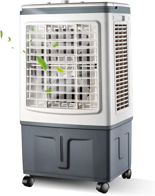 GENERIC Rafraîchisseur D'Air Évaporatif 30 L, Grande Capacité, Contrôle Mécanique, 2 Boîtes à Glace, Climatiseur Mobile Pro Et Maison