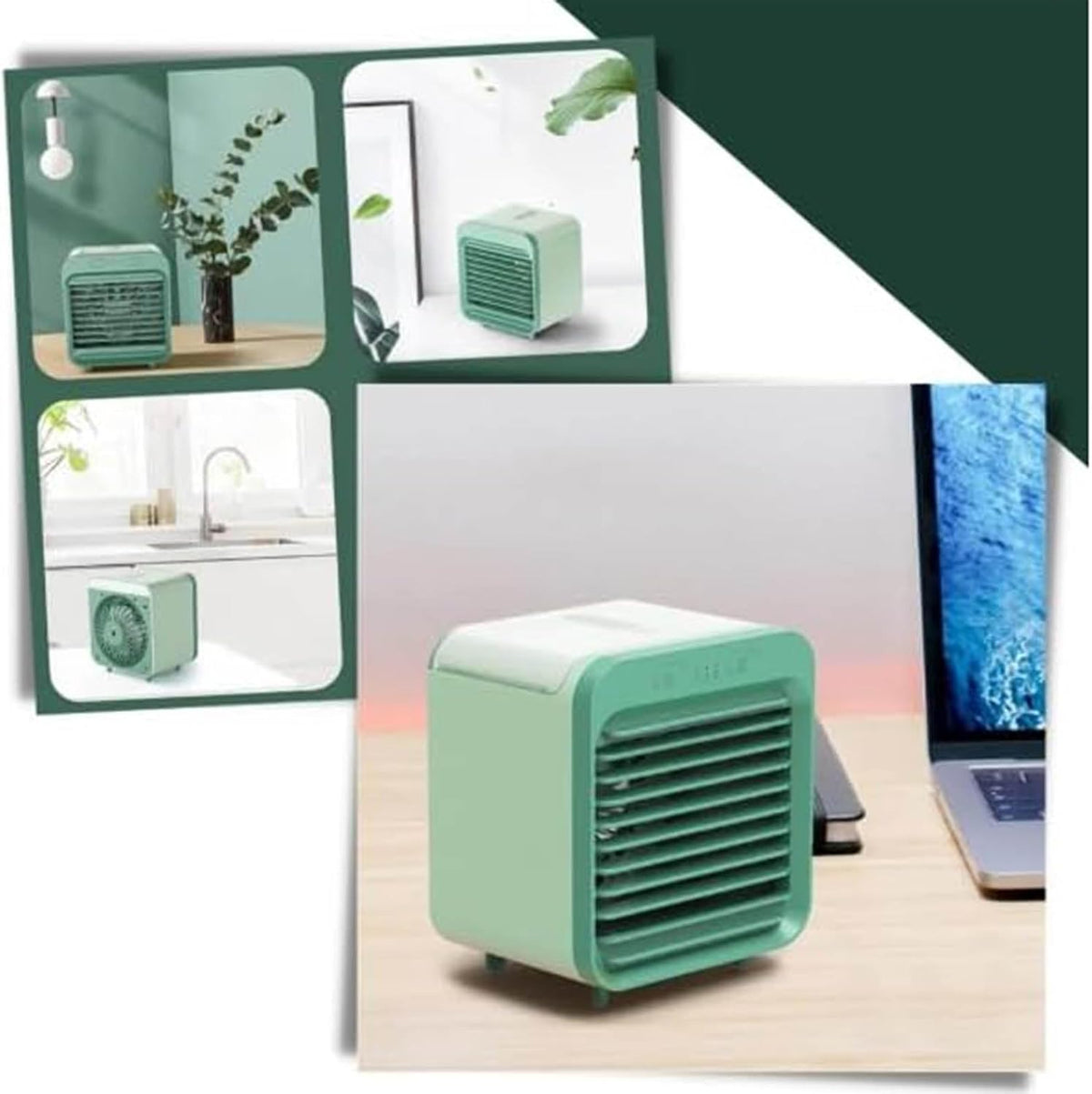  Climatiseur Portable 3 En 1 Avec 3 Vitesses De Vent, Idéal Pour La Maison, Le Bureau, La Chambre, Le Refroidisseur D'air Adapté Aux Animaux Domestiques Pour Enfants