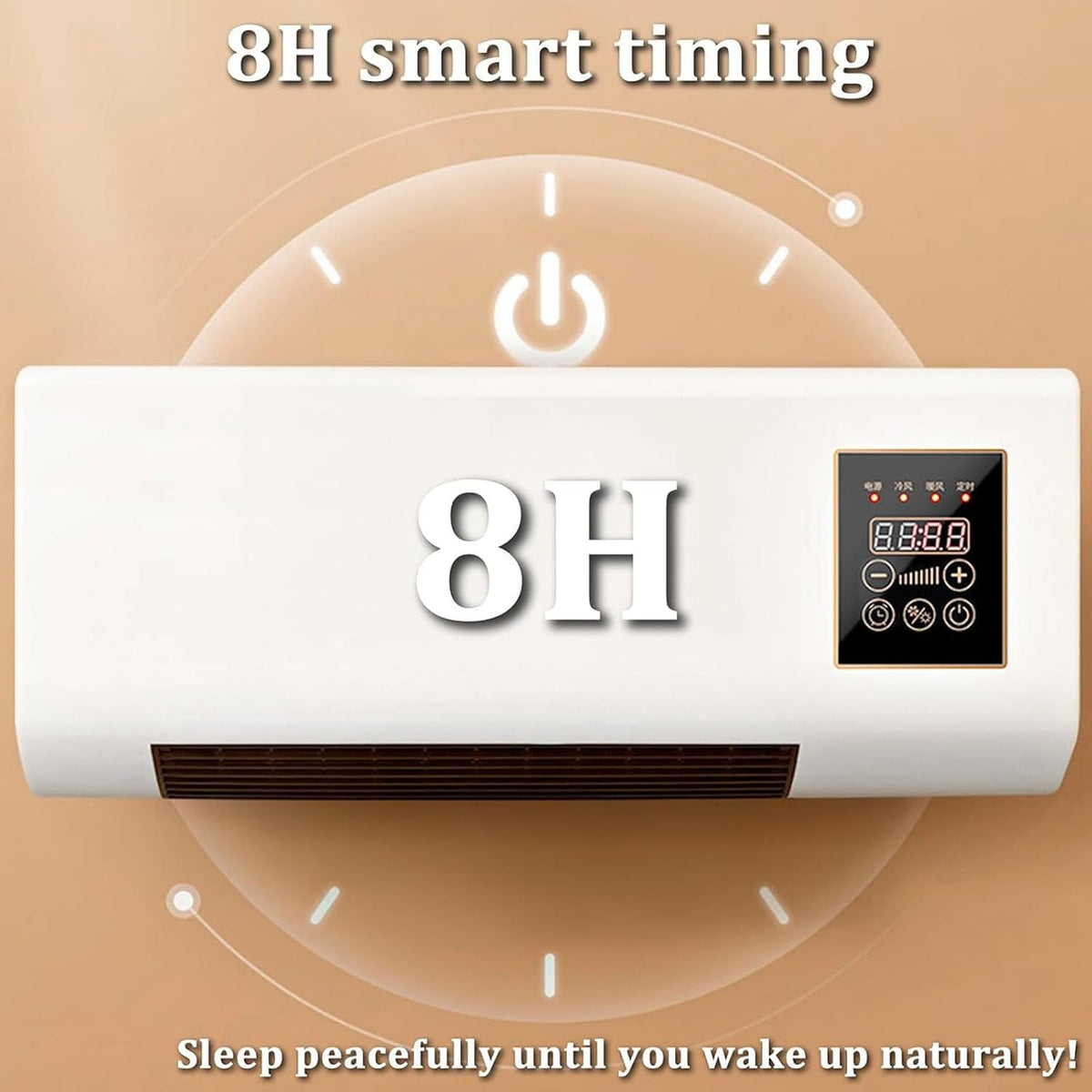  Climatisation 2-en-1 Chauffage De Refroidissement, Unité De Mini-mur Divisé Super Silencieux Avec Télécommande, Portable Sans Foret Installable, Idéal Pour La Chambre De Bureau Maison Économie D'énerg