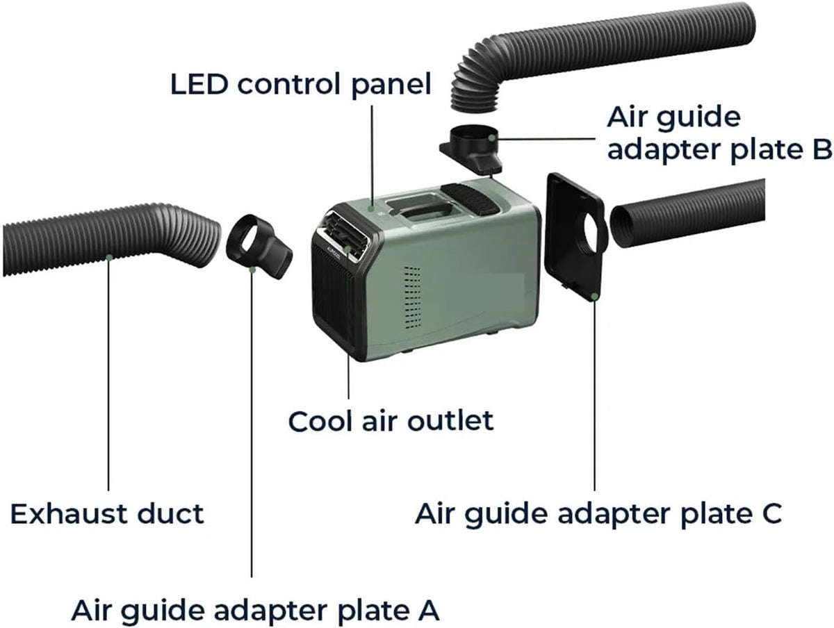  Mini Climatiseur E, Compresseur Portable à économie D'énergie, For Extérieur, Tente, Camping-Car Large Compatibilité