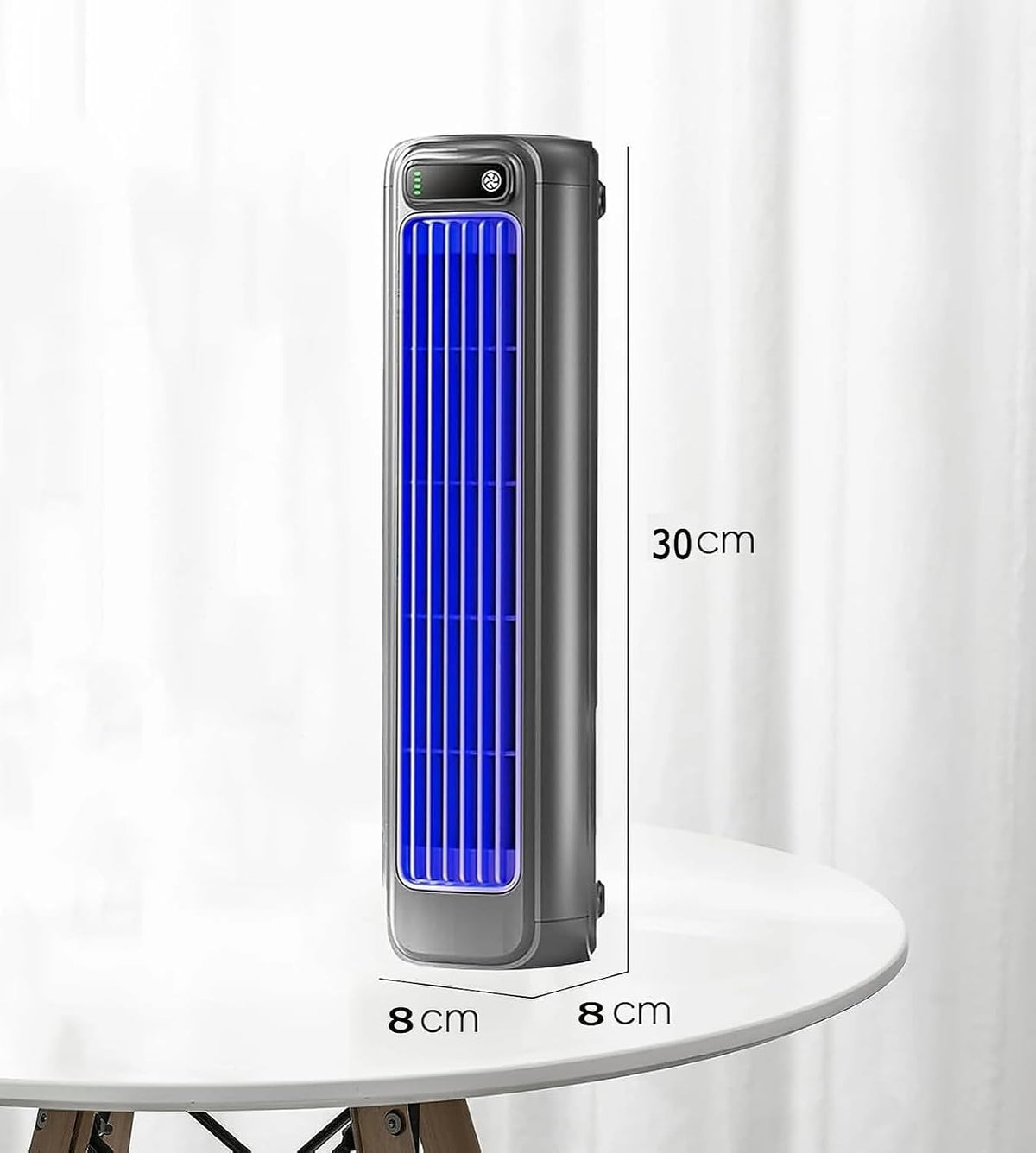  Climatiseur Portable Rechargeable USB, Ventilateur De Bureau à 3 Vitesses Avec Fonctionnement Silencieux, Unité De Refroidissement Murale Pour La Chambre à Coucher, Bureau Et Usage Domestique, Gris De