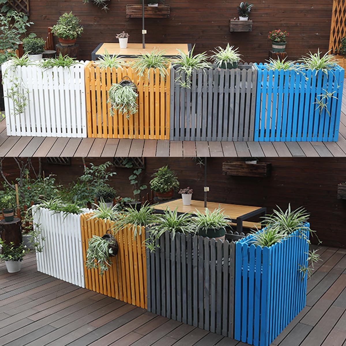 GENERIC Clôture En Bois Massif Pour Climatiseur - Housse Anti-corrosion Pour Unités Extérieures - 100 X 30 X 80 Cm - Support élégant Pour Plantes - Pour Cacher L'unité De Climatisation Et Résistant Aux