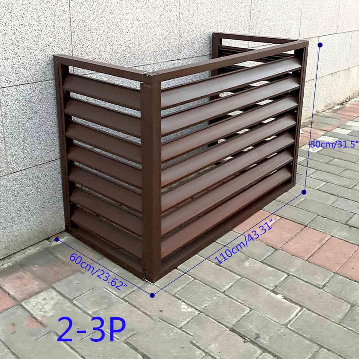  Housse De Climatiseur Extérieur, Abri De Pompe à Chaleur En Aluminium Résistant Aux Intempéries, Décoratif, Housse De Climatisation Réduisant Le Bruit, Protection Extérieure Pour Unités CVC