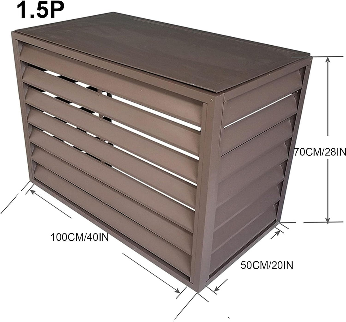 GENERIC Housse De Protection Antivol En Aluminium Robuste Pour Climatiseur - Réduction Du Bruit Pour Intérieur/extérieur - Housse AC (bronze)