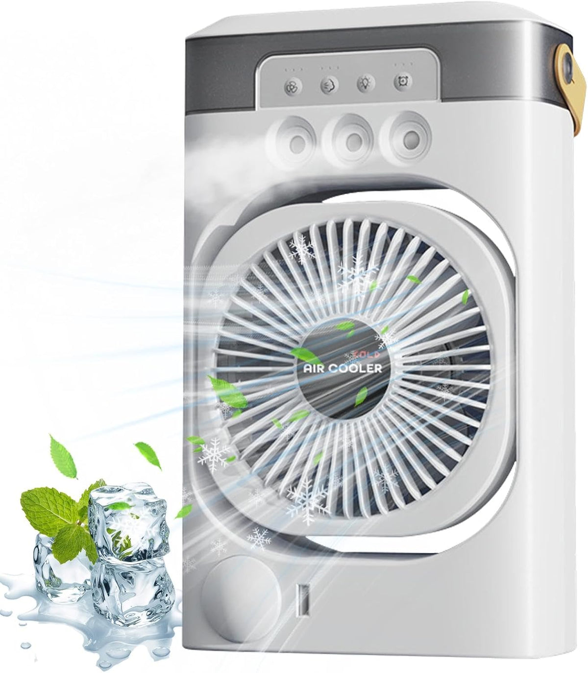  Climatiseur Personnel - Climatiseur De Ventilateur Plus Frais Bas Bruit - Humidificateur De Bureau D'inclinaison à 120 Degrés Avec 3 Modes De Brouillard Pour Chambre, Salon