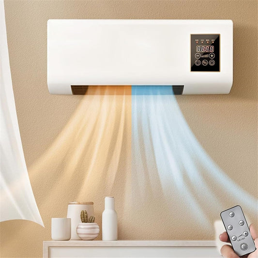  Mini Climatiseur Mural, Unité De Refroidissement Et De Chauffage Portable, Fonctionnement Silencieux 30dB Avec Télécommande, Minuterie Intelligente Pour Le Bureau De Chambre à Coucher Salon Confort
