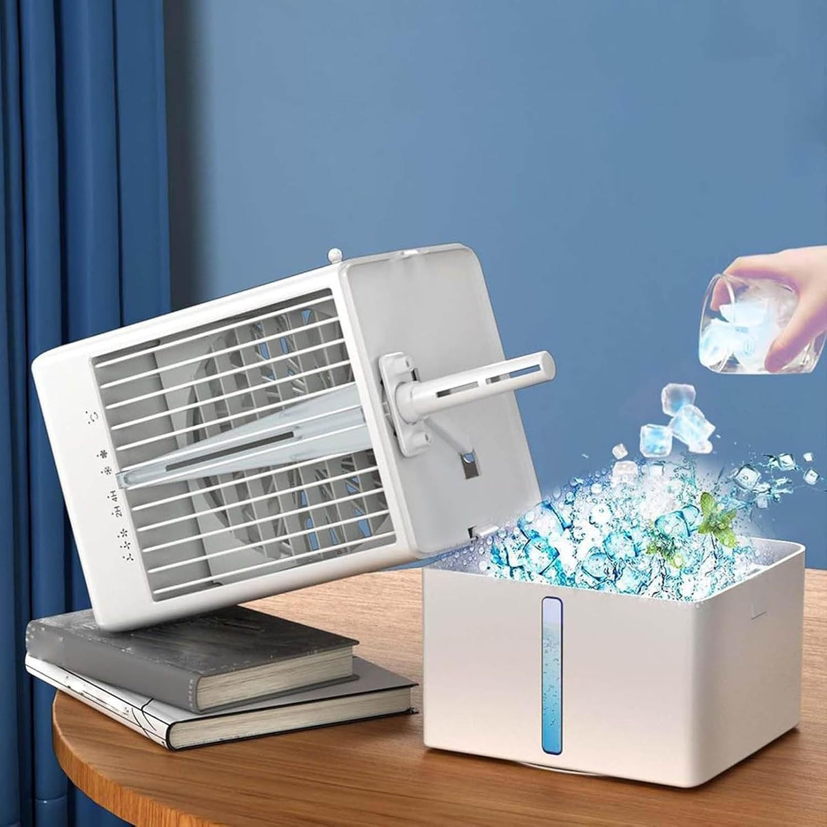 GENERIC Petit Refroidisseur D'air, Ventilateur De Climatisation Portable, Alimenté Par USB, Pulvérisation à Vitesse Réglable Pour La Maison, Le Bureau, La Chambre à Coucher, Les Voyages En Plein Air