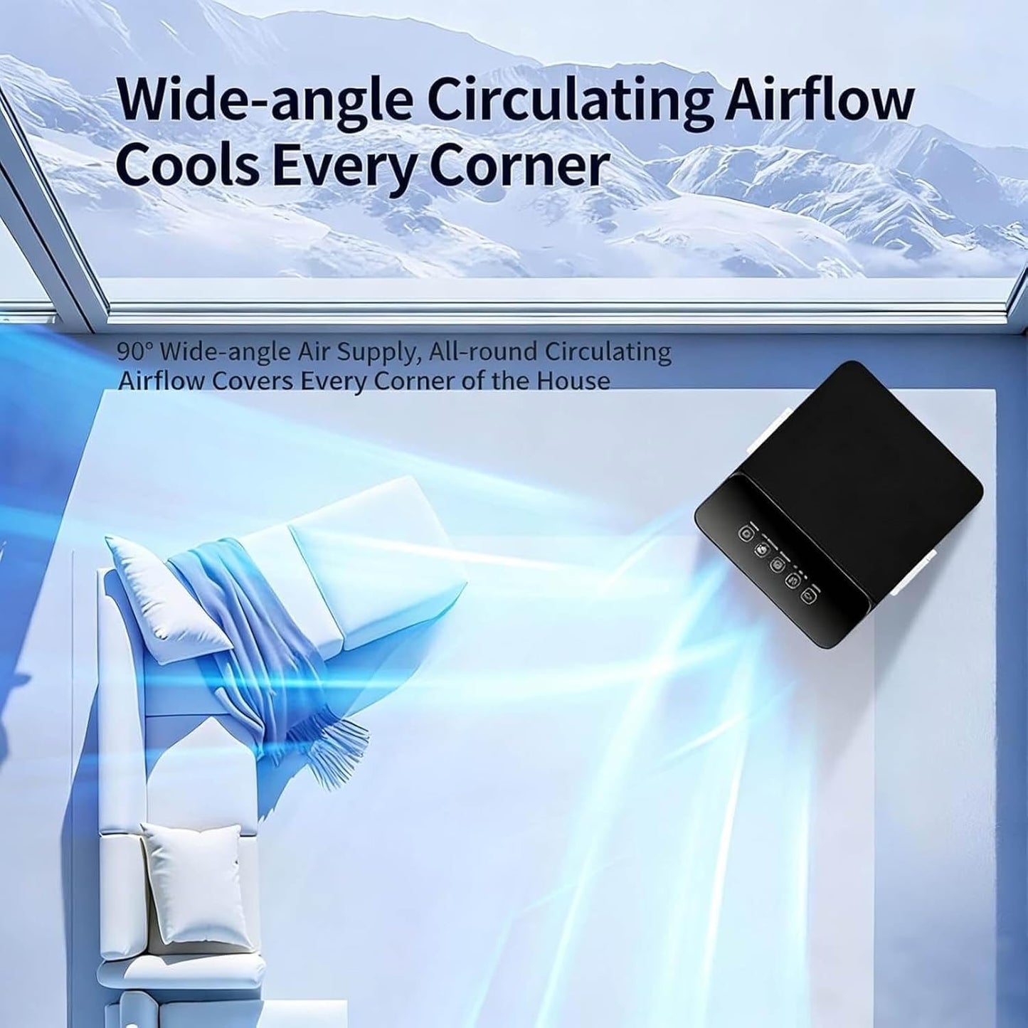 GENERIC Ventilateur De Refroidisseur D'air évaporatif 10L Avec Télécommande, Humidificateur De Brive De Bureau Portable Pour Bureau De Chambre à Coucher, Fonctionnement Silencieux à 3 Vitesses, énergie Effica