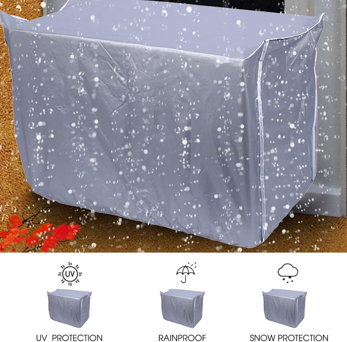  Housse Climatiseur Exterieur Couvercle Anti-poussière Pour Climatiseur Extérieure Extérieur Housse Climatisation Imperméable Couverture Extérieure De Climatiseur Pratique Pour
