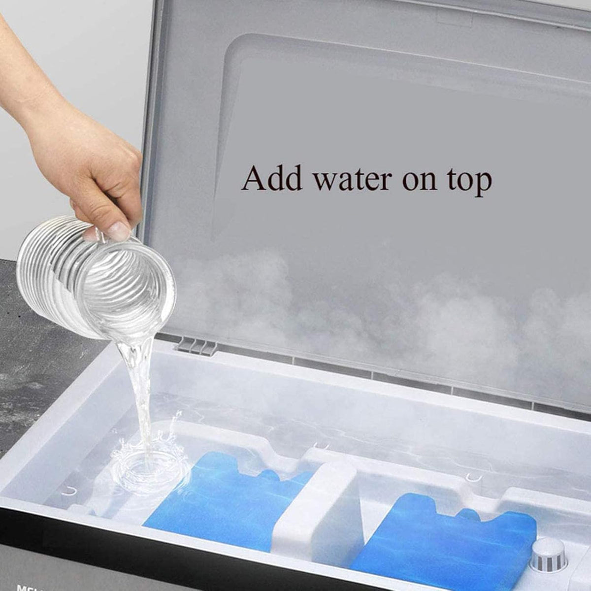  Climatiseur Mobile, Refroidisseur D'air Par évaporation 3 En 1, 3 Vitesses De Vent, Réservoir D'eau De 50 L, Avec 6 Glacières Et Télécommande, Minuterie De 1 à 7 H, Ventilateur Portable