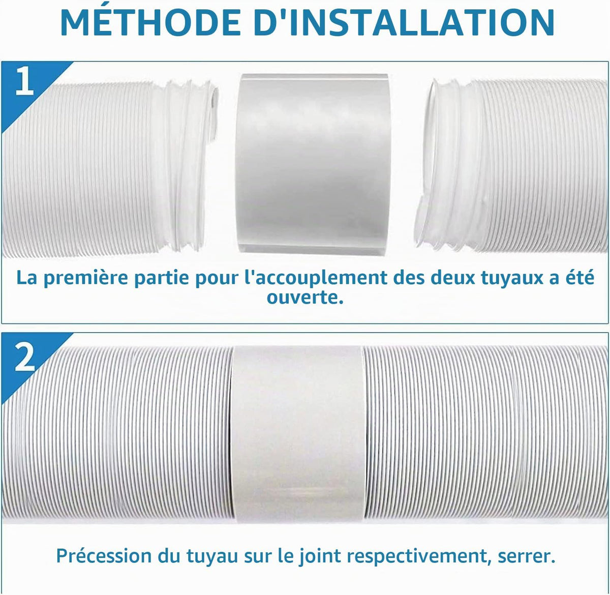  Adaptateur De Tuyau D'échappement Climatiseur Ø130mm,Climatiseur Adaptateur De Tuyau De Fenêtre,Pour Climatisation,Déshumidificateur,Sèche Linge