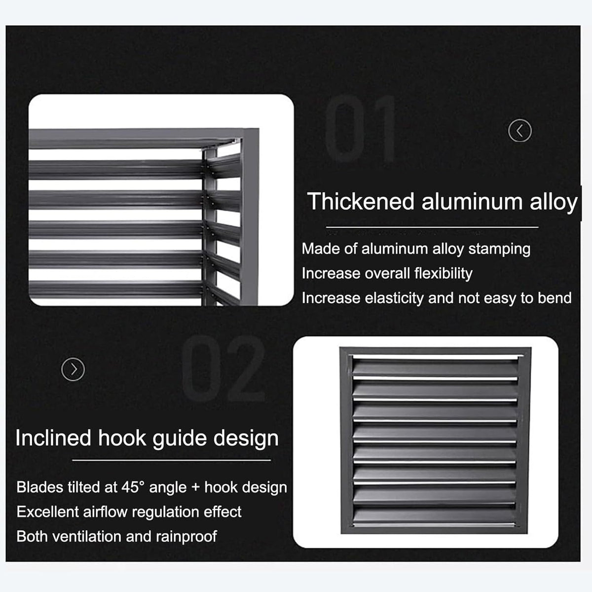GENERIC Housse De Protection En Aluminium Pour Climatiseur Extérieur Et Pompe à Chaleur Pour Radiateur à Condensateur, Unité CA Divisée, Résistante Aux Intempéries, Protection Durable Et élégante