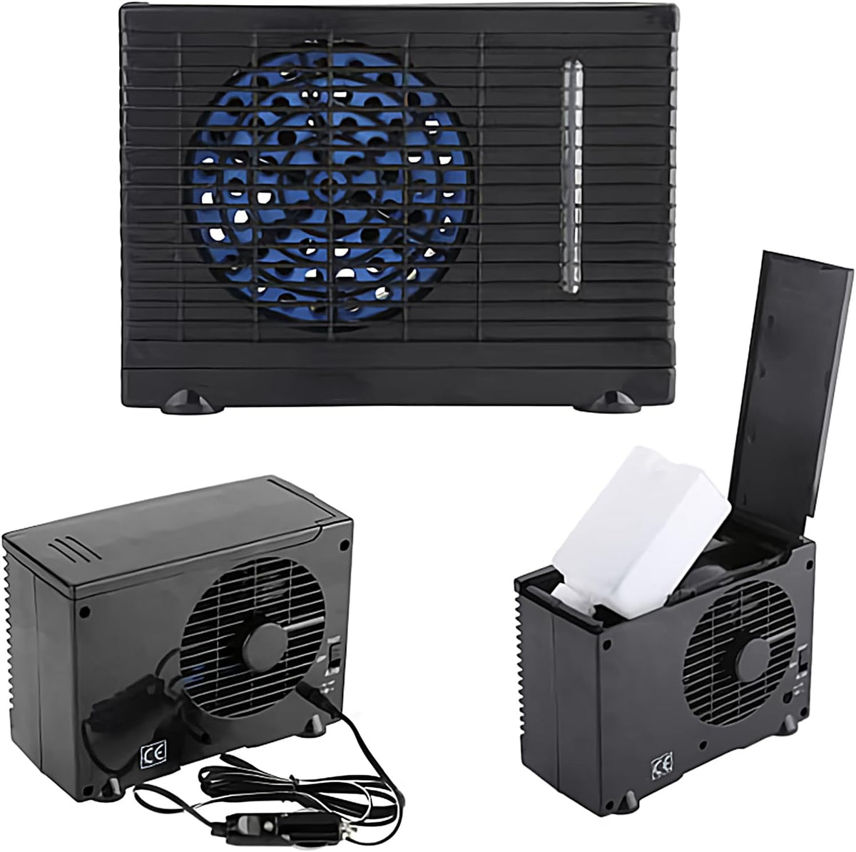 Genérico Climatiseurs Portables Pour Voiture | Refroidisseur D'air Portable Pour Voiture - Appareil De Refroidissement Par évaporation D'eau 12 V Pour Camion RV Road Trip Garage Au Sous-sol Du Sous-sol