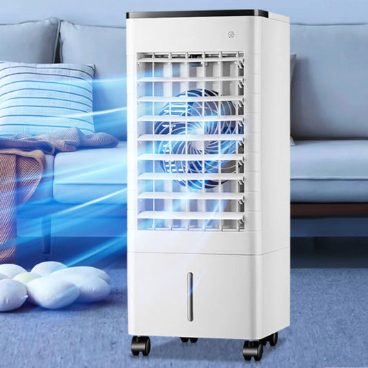 GENERIC Refroidisseur D'air Par évaporation, Climatiseur Portable à Oscillation à 90° Avec 3 Vitesses, 3 Modes, Minuterie 15 H, Réservoir D'eau 9 L, Télécommande, Ventilateur De Refroidissement Port
