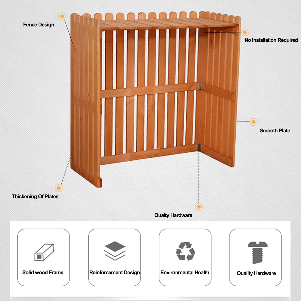  Brise-Vue Extérieur Pour Climatiseur, Grille De Protection Pour Climatiseurs Et Pompes à Chaleur, étagère De Jardin, Rangement De Plantes, Protection Environnementale, 9 Couleurs
