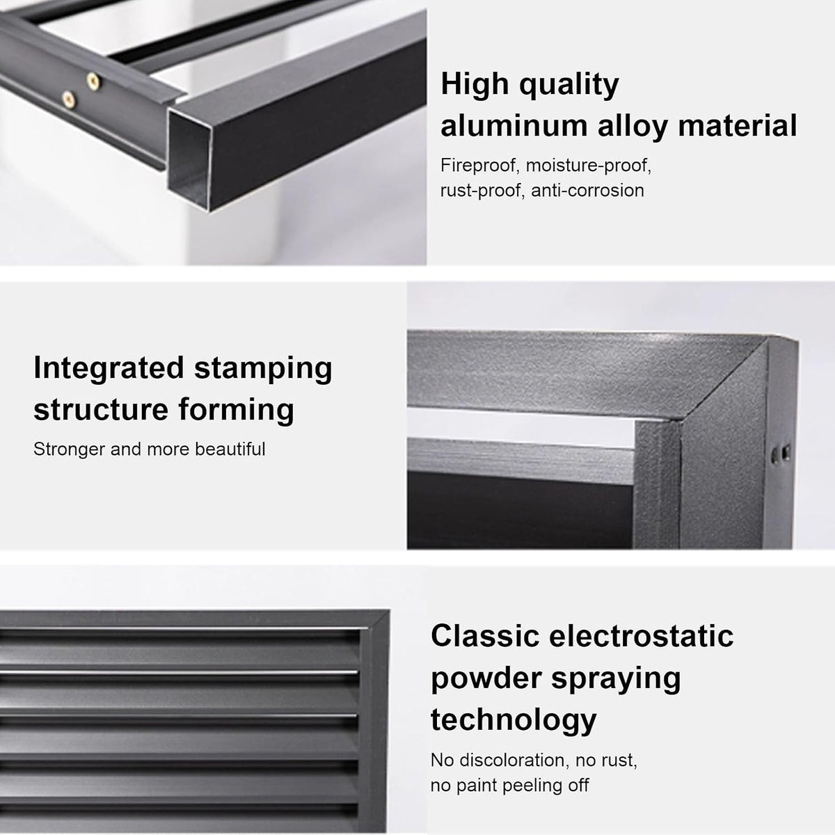 GENERIC Housse De Protection En Aluminium Pour Climatiseur Extérieur, Clôture élégante Pour Climatiseur, Design Résistant Aux Intempéries, Utilisation Intérieur/extérieur (persiennes Blanches)