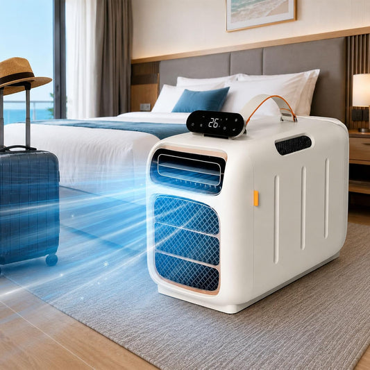  450W Portable AC 4700 BTU Refroidisseur De Tente Silencieux 108 Sq Ft Compact Auto-évaporation RV Camping Climatiseur Unité 45dB Ventilateur De Chauffage Déshumidificateur Pour Remorque Camper Dorm Va