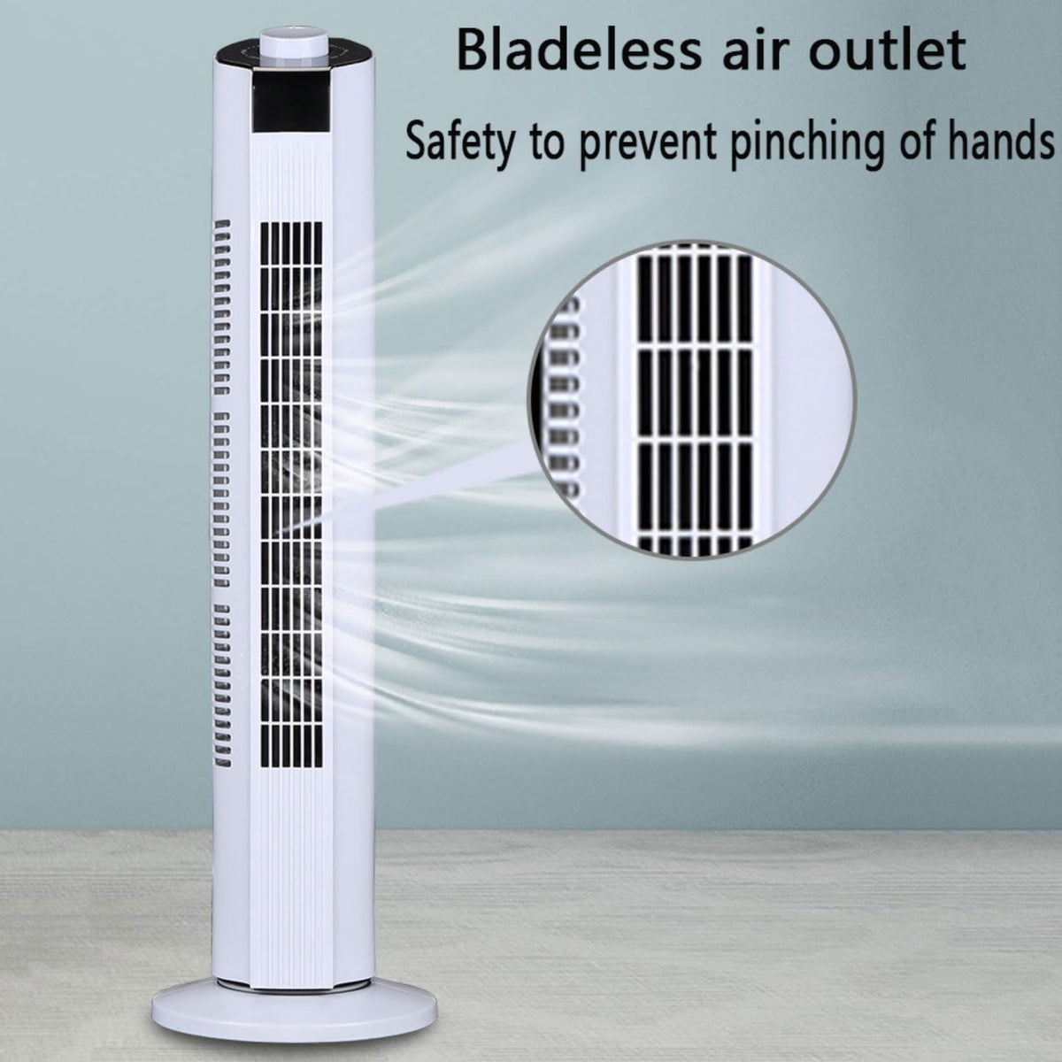  Ventilateur De Tour Portable Avec Télécommande, 3 Vitesses, 60 Oscillation, Circulateur D'air Silencieux Pour Le Bureau à Domicile, Affichage LED, Minuterie 12H, Dispositif De Refroidissement D'économ