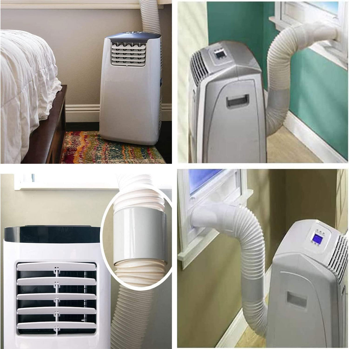  Adaptateur De Tuyau D'échappement Climatiseur Ø130mm,Climatiseur Adaptateur De Tuyau De Fenêtre,Pour Climatisation,Déshumidificateur,Sèche Linge