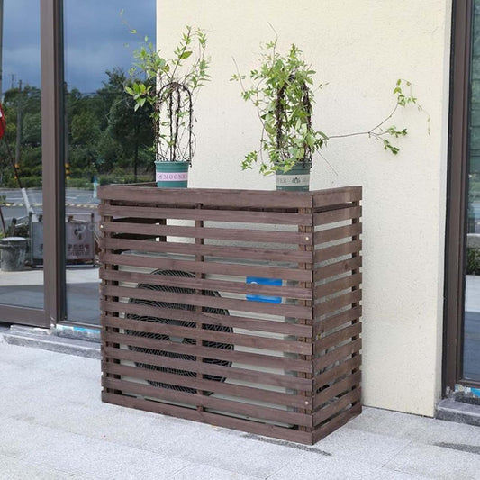  IVHOLZ Housse Pour Unité De Climatisation Extérieure Résistante Aux Intempéries - Brise-vue Pour Climatiseurs Centraux - Dissimule élégamment L'équipement De Climatisation Extérieur