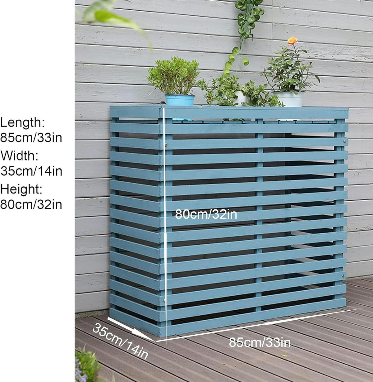  Housse De Protection Pour Climatiseur D'extérieur - Résistante Aux Intempéries - Pour Unité De Climatisation - Clôture En Bois - Idéale Pour Une Utilisation En Extérieur - Design élégant