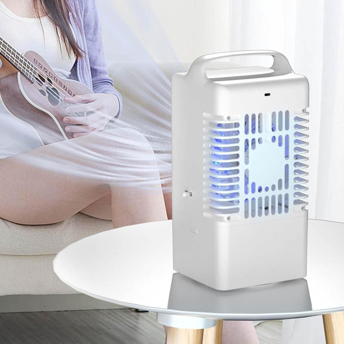 GENERIC Petit Refroidisseur D'air, Ventilateur De Climatisation Portable, Alimenté Par USB, Pulvérisation à Vitesse Réglable Pour La Maison, Le Bureau, La Chambre à Coucher, Les Voyages En Plein Air
