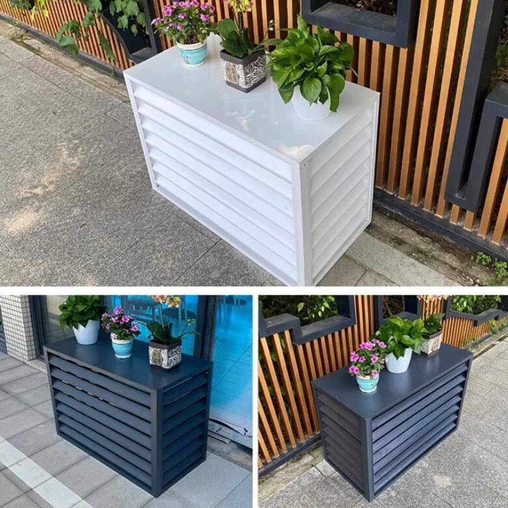  Housse De Climatiseur D'extérieur – Écran De Protection Décoratif En Aluminium Résistant Aux Intempéries Pour Unités Centrales De Climatisation – S'adapte à La Plupart Des Tailles Standard – Améliore