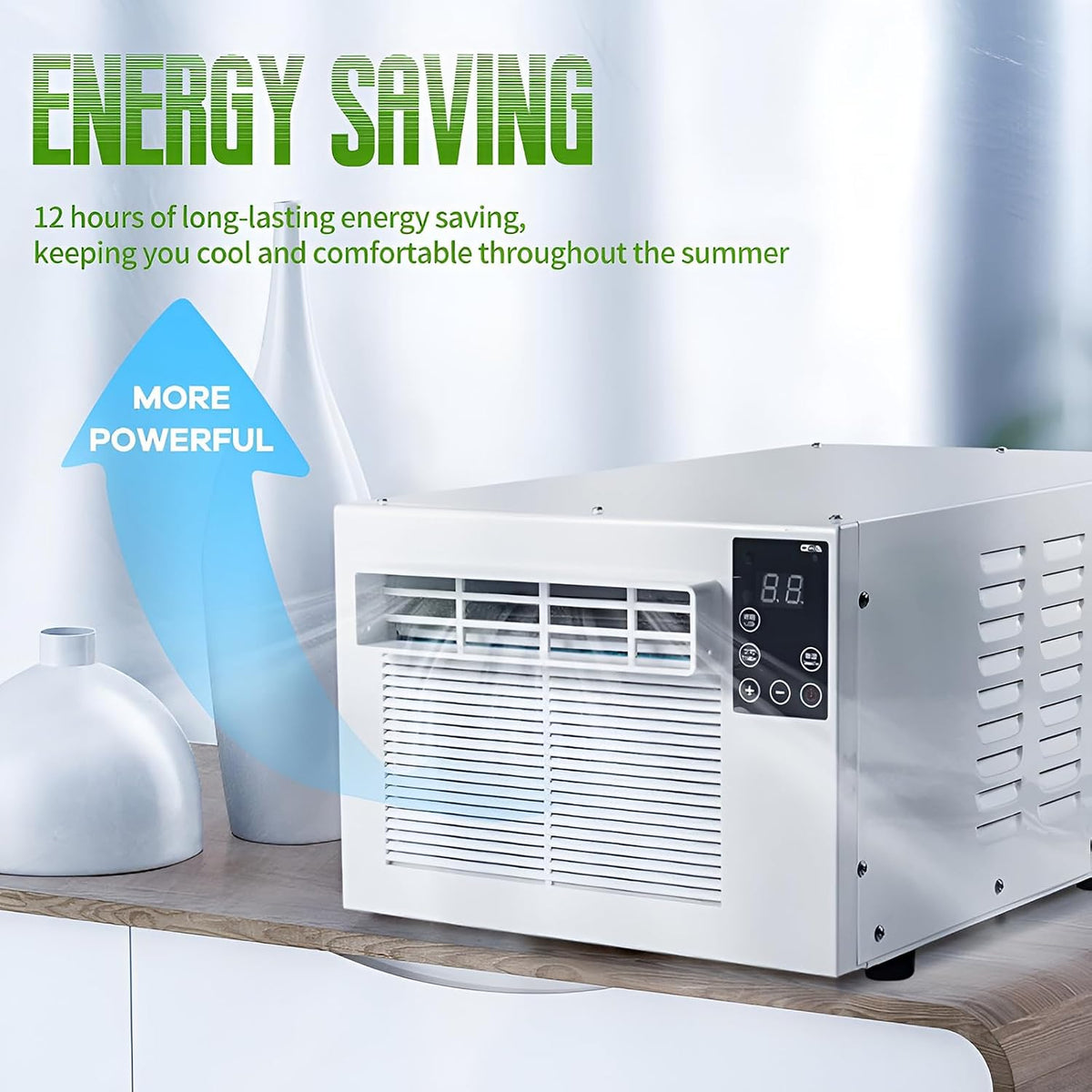  Refroidisseur D'air Portable, Unité De Climatisation Compacte Avec Déshumidificateur, économie D'énergie De 280W, Fonctionnement Silencieux Pour Le Dortoir De Chambre à Coucher, Comprend La Télécomman